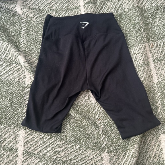 Black gym shark full length workout leggings - Picture 3 of 3